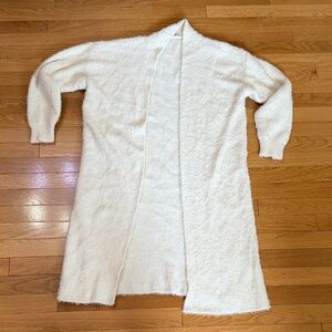 Cozy Cream Open Front Cardigan